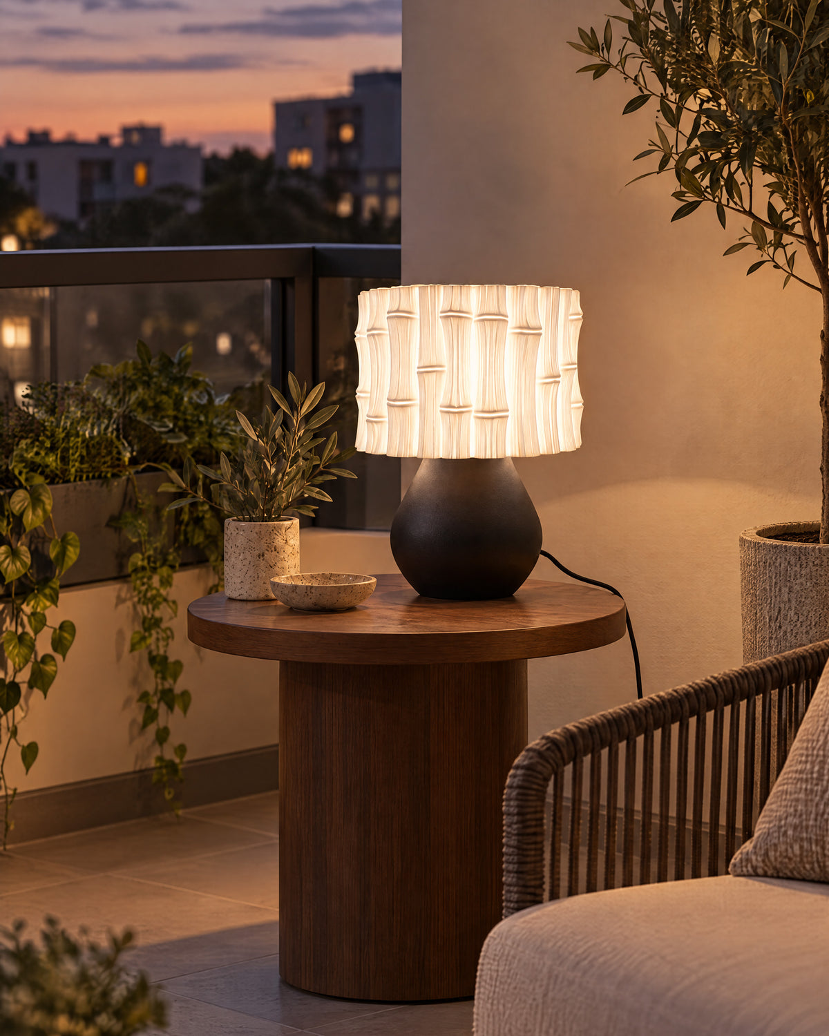 Bambu Tasarım Abajur - Gece Lambası - Modern Dekorasyon - Salon, Antre, Yatak Odasına Uygun