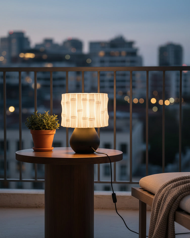 Bambu Tasarım Abajur - Gece Lambası - Modern Dekorasyon - Salon, Antre, Yatak Odasına Uygun