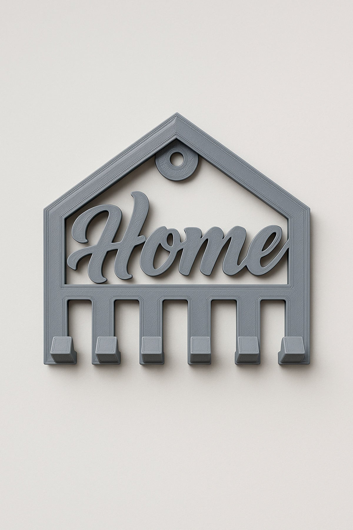 Dekoratif Açılır Kapanır Anahtar Askı Home Detay 15x15 Cm