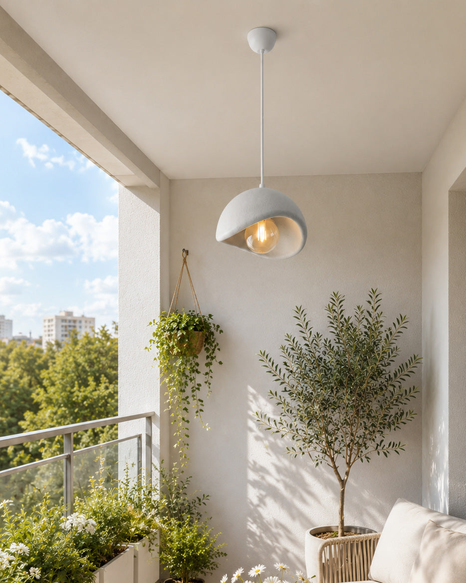 Solea Avize - Gri - Beton Görünümlü Özel Dokuya Sahip Sarkıt Modern Avize