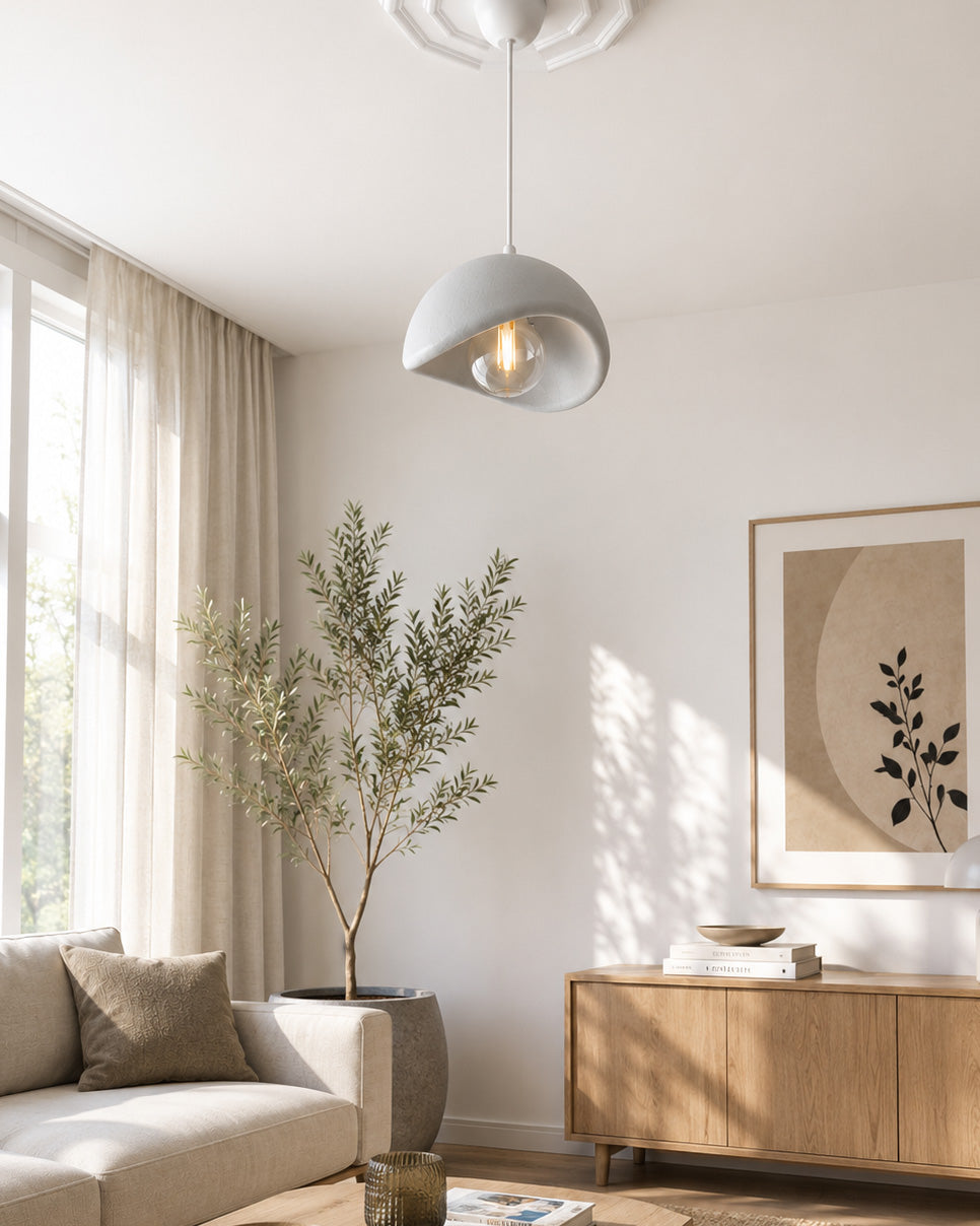 Solea Avize - Gri - Beton Görünümlü Özel Dokuya Sahip Sarkıt Modern Avize