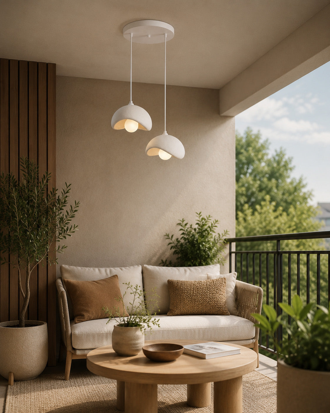 Solea Avize - İkili - Beyaz
